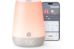 Dreamegg Sound Machine Baby - White Noise Sound Machine Baby With Night Light, Ok to Wake Alarm Clock, 34 Soothing Sounds, Sleep Trainer, Routine Builder, App Control for Kids Nursery Sleeping Bedroom