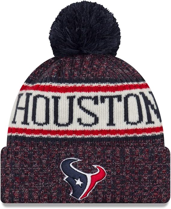 New Era Houston Texans Beanie on Field 2018 Sport OTC Knit Navy