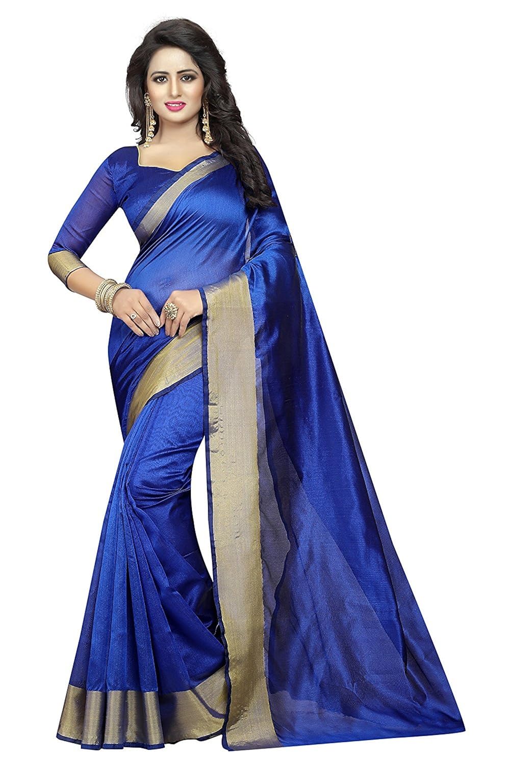 tryme fashion chiffon saree with blouse piece