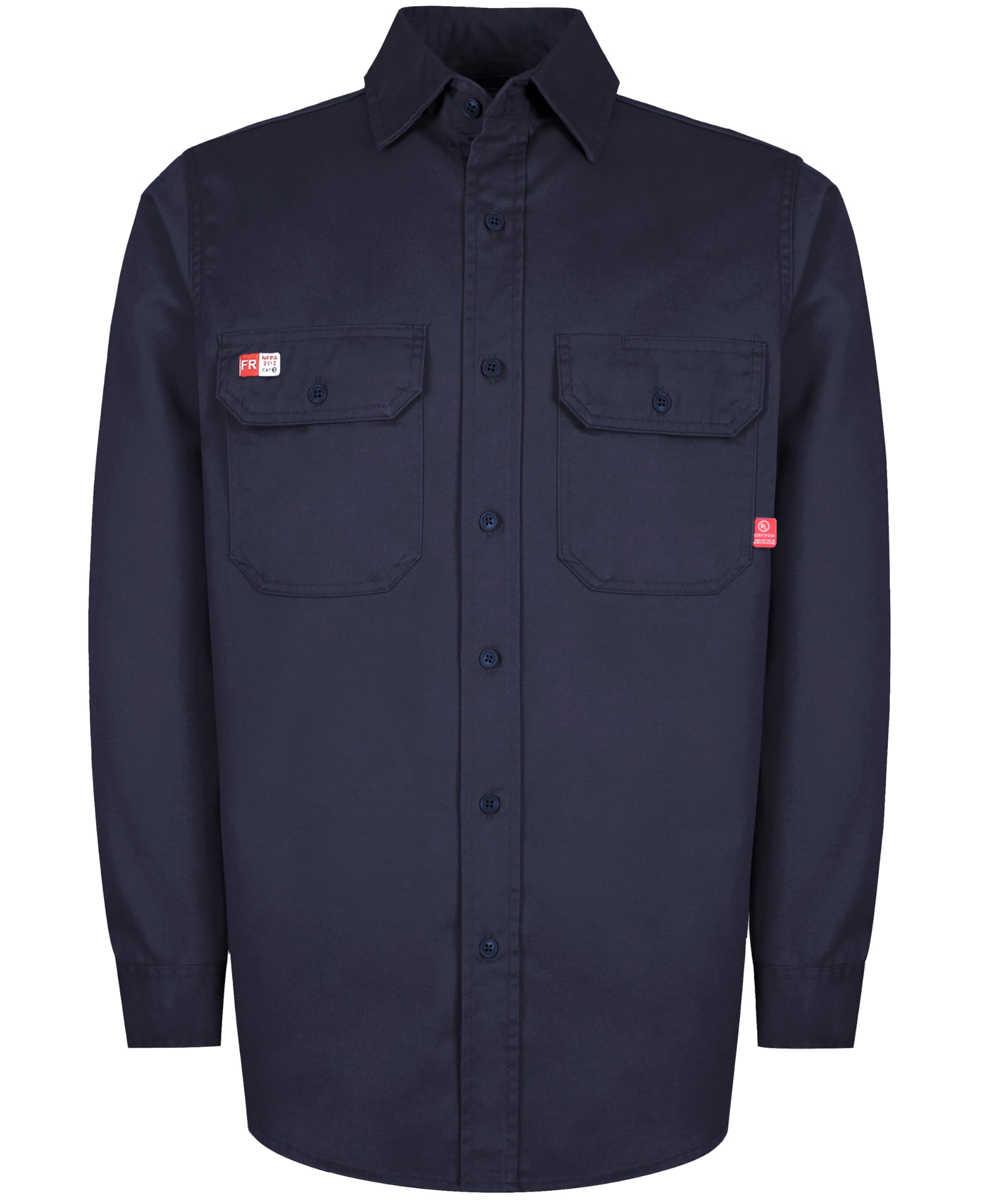 Photo 1 of TICOMELA FR Shirts for Men Flame Resistant Shirt CAT2 Light Weight 6.5oz Navy Fire Retardant Men's Welding Shirt 2XL
