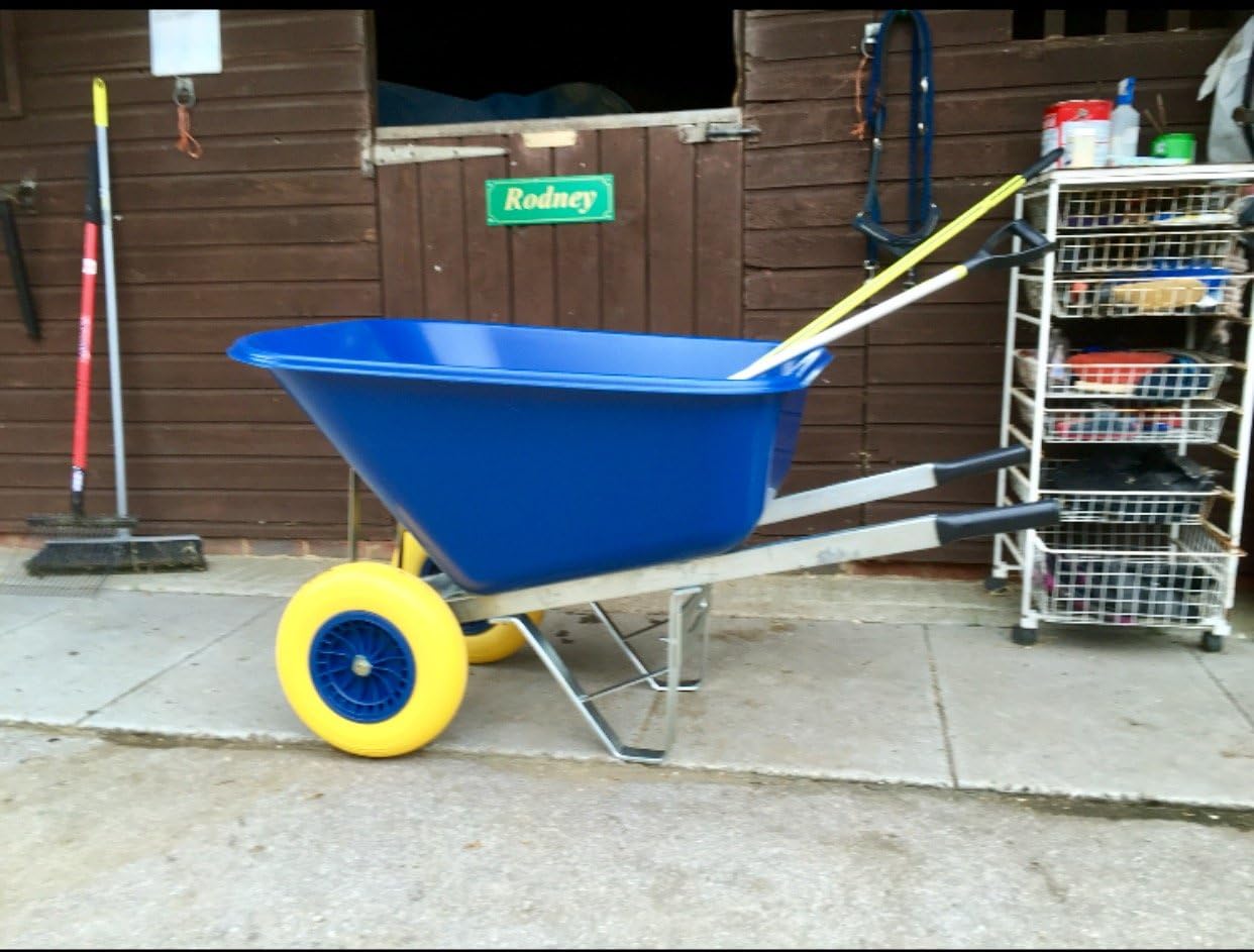 Super Saturday Wheelbarrow 200l Blue Puncture Proof Wheels Wheelbarrow
