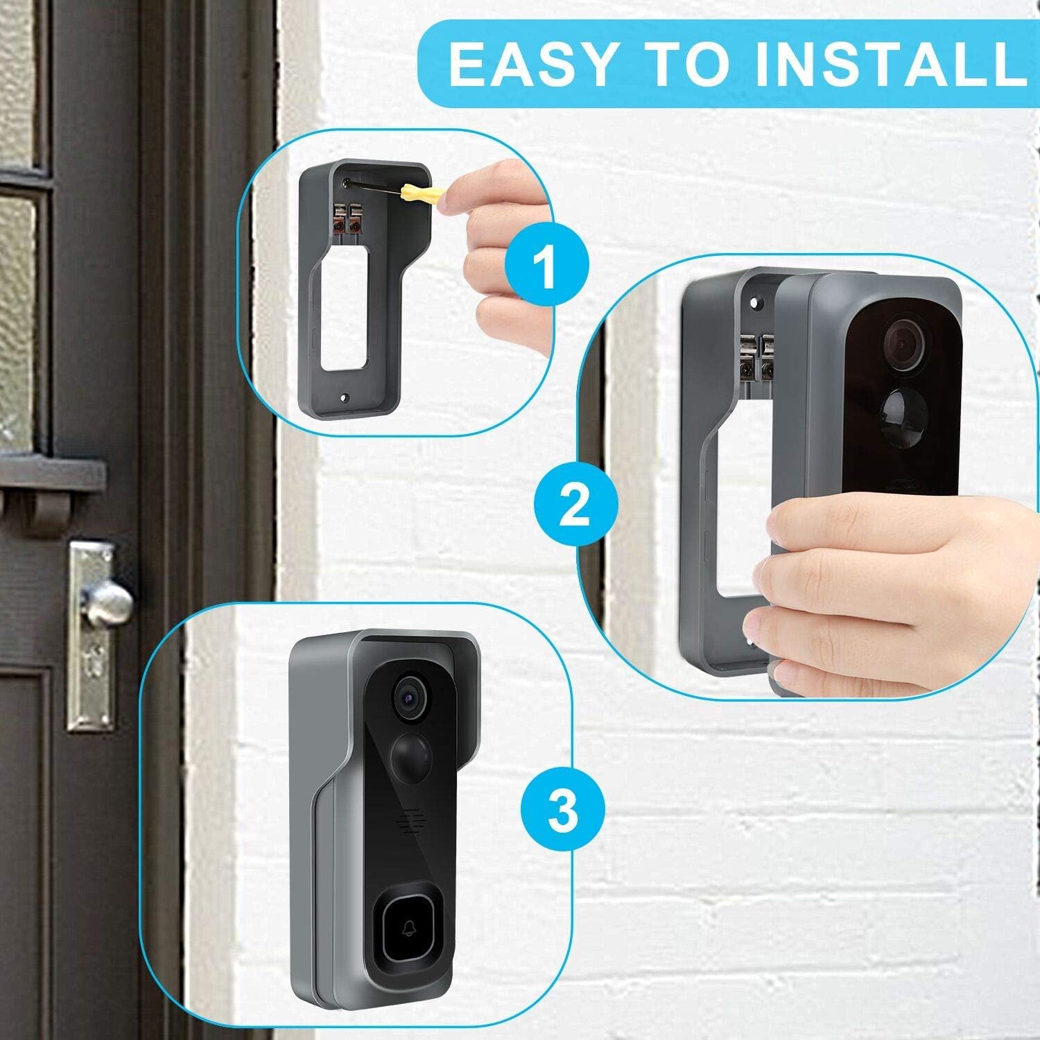 Super Saturday Smart Video Doorbell 1080P HD Doorbell Camera IP65