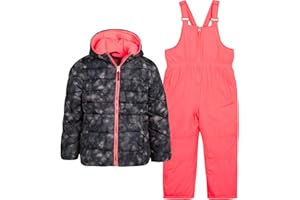 Pink Platinum Girls' Snowsuit - 2 Piece Insulated Ski Jacket and Snow Bib (Size: 12M-6X)