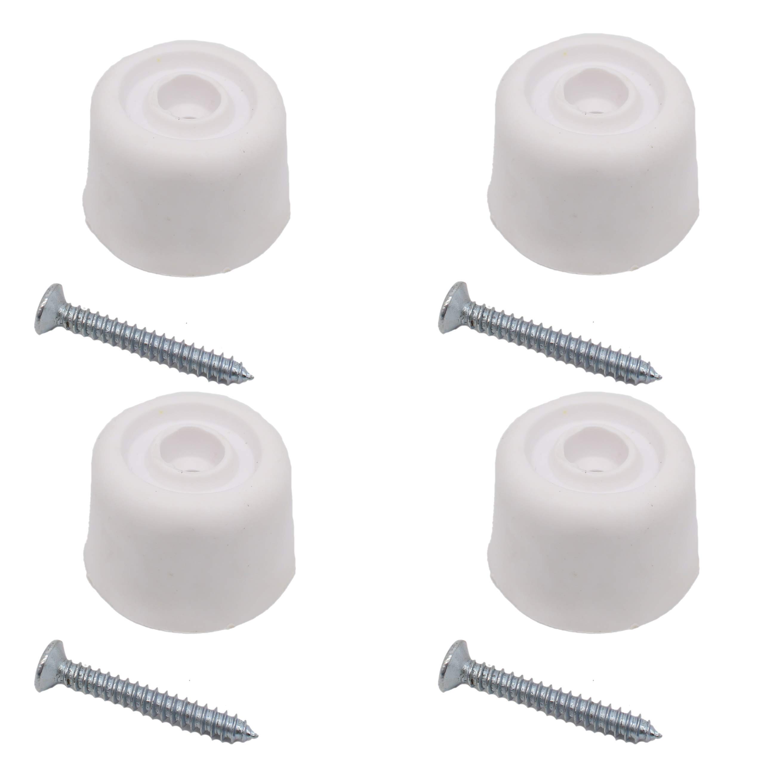 Rubber Door Stop White Pack of 4