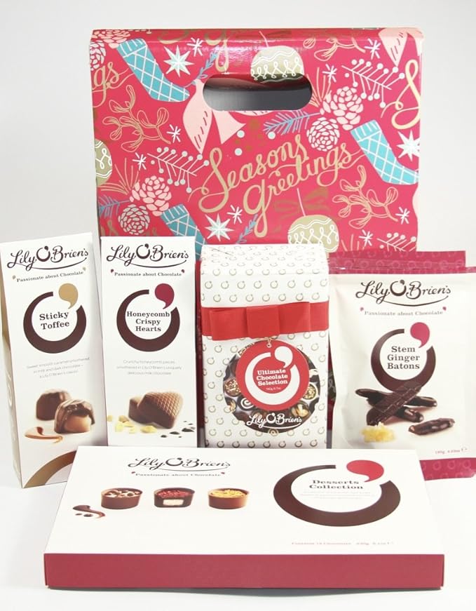 LOB2 Lily O'Briens Luxury 5 Box Chocolate Gift Selection in a Christmas ...