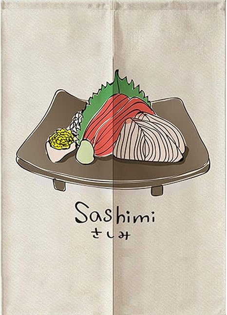 Amazon おしゃれ 遮熱 部屋仕切り 食べ物柄 和風のれん ドアカーテン 遮光ドア ドア用 お店 飲食店 居酒屋 台所用 65 90cm 85 150cm 和風 インテリア 装飾 敬老の日 新年 プレゼント 開店祝い 四季兼用 のれん オンライン通販