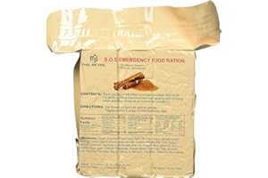 SOS FOOD LABS, INC. SOS Food Rations Emergency 3600 Calories Cinnamon Flavor Food Bar - 3 Day / 72 Hour Package with 5 Year Shelf Life- 1 Pack