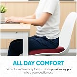 FORTEM Seat Cushion Memory Foam Office Chair Pad Non Slip 100% Foam view 4