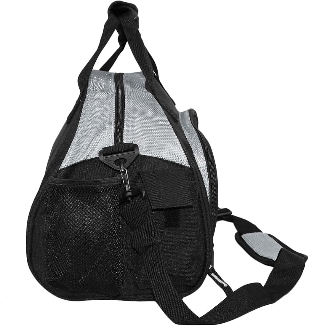 kilofly Girl's Ballet Dance Sports Gym Duffel Bag Travel Carry On + Handy Pouch, Silver, 18.9 inch - Image 4