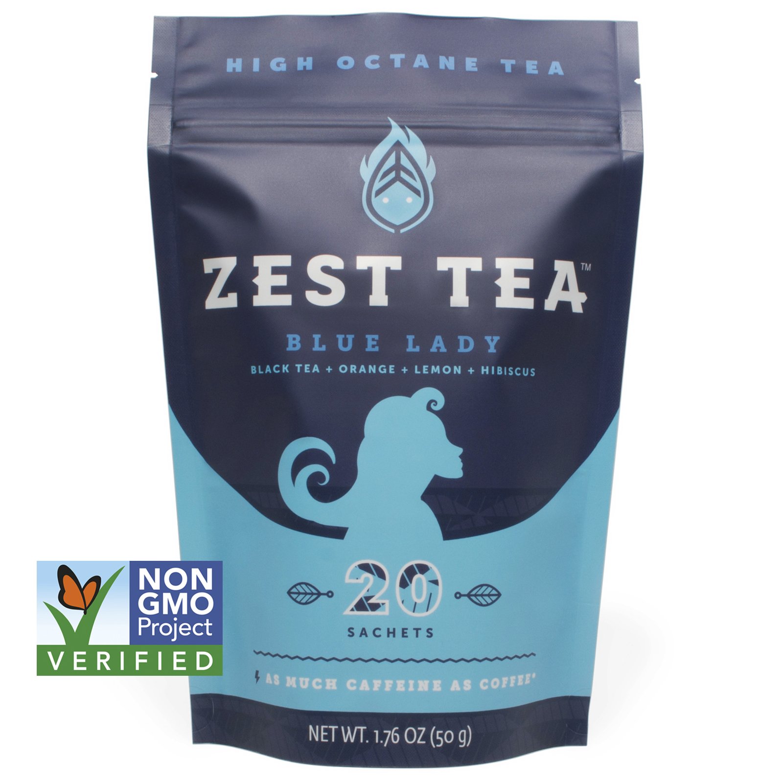 Zest Energy Tea Ultimate Sampler (4Pack) Premium High Caffeine Blends