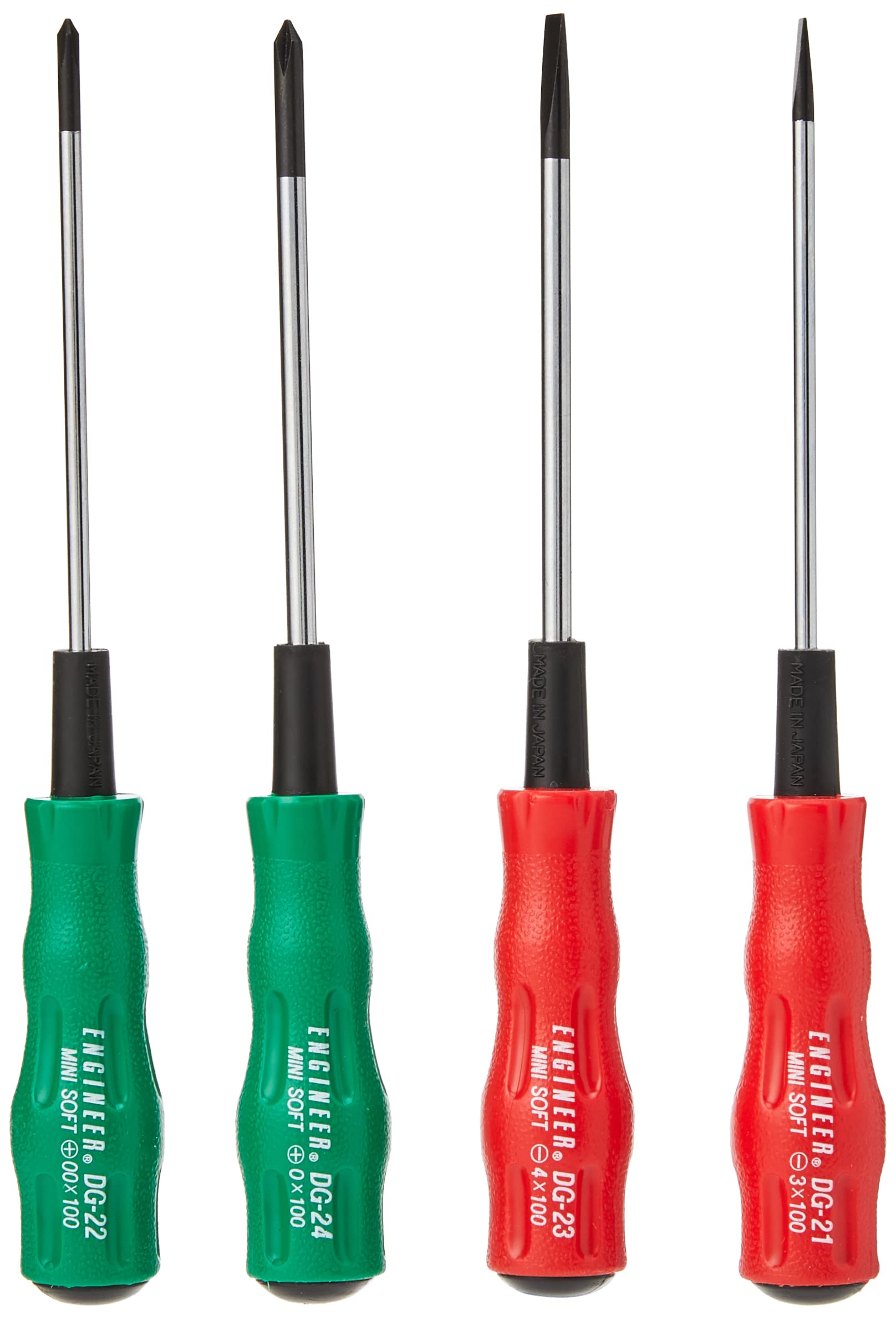 Soft Grip Mixed Screwdriver Set (Phillips & Slot tip) in Smaller Sizes. ENGINEER dk-16