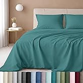 California Design Den Deep Pocket Queen Sheet Set - Luxury 600 Thread Count 100% Cotton Sheets Sateen, Cooling Queen Size Sheets Deep Pocket Set, Hotel-Quality Sheet Set Queen Size Cotton - Teal