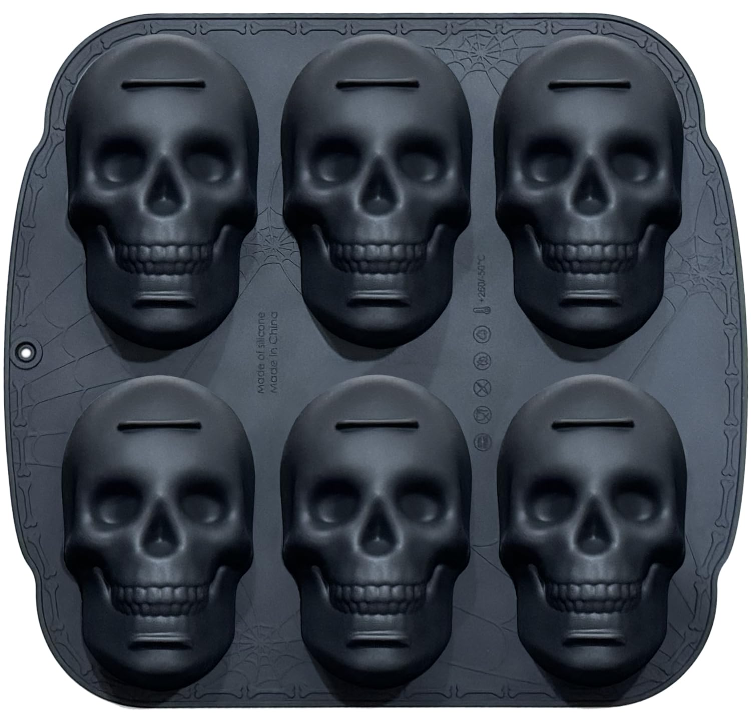 Photo 1 of JETKONG 6 Cavity Skull Cake Pan and Silicone Skull Cakelet Mold