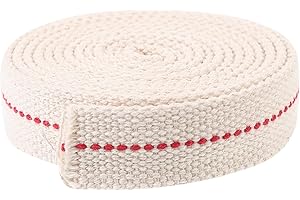 JOINPAYA 1 Inch 100% Cotton Kerosene Lamp Wick 6.6 Feet Replacement Wick for Oil Lanterns and Kerosene Lights