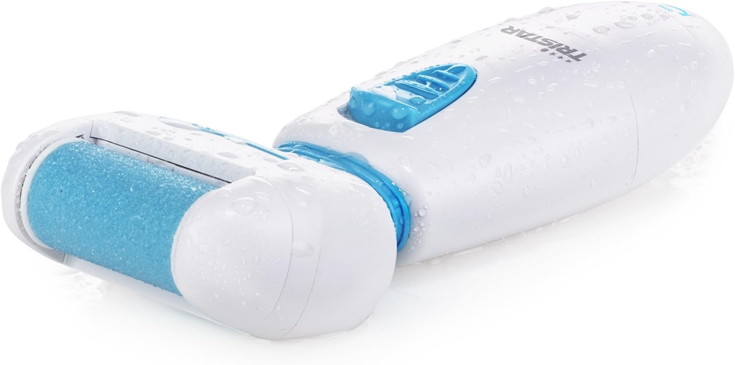 Tristar Electric Foot File Callus Remover with Flexible Head/Two Rollers, White - Image 3