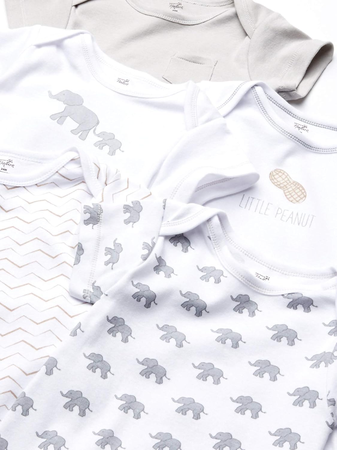 Touched by Nature Unisex Baby Organic Cotton Bodysuits: Clothing