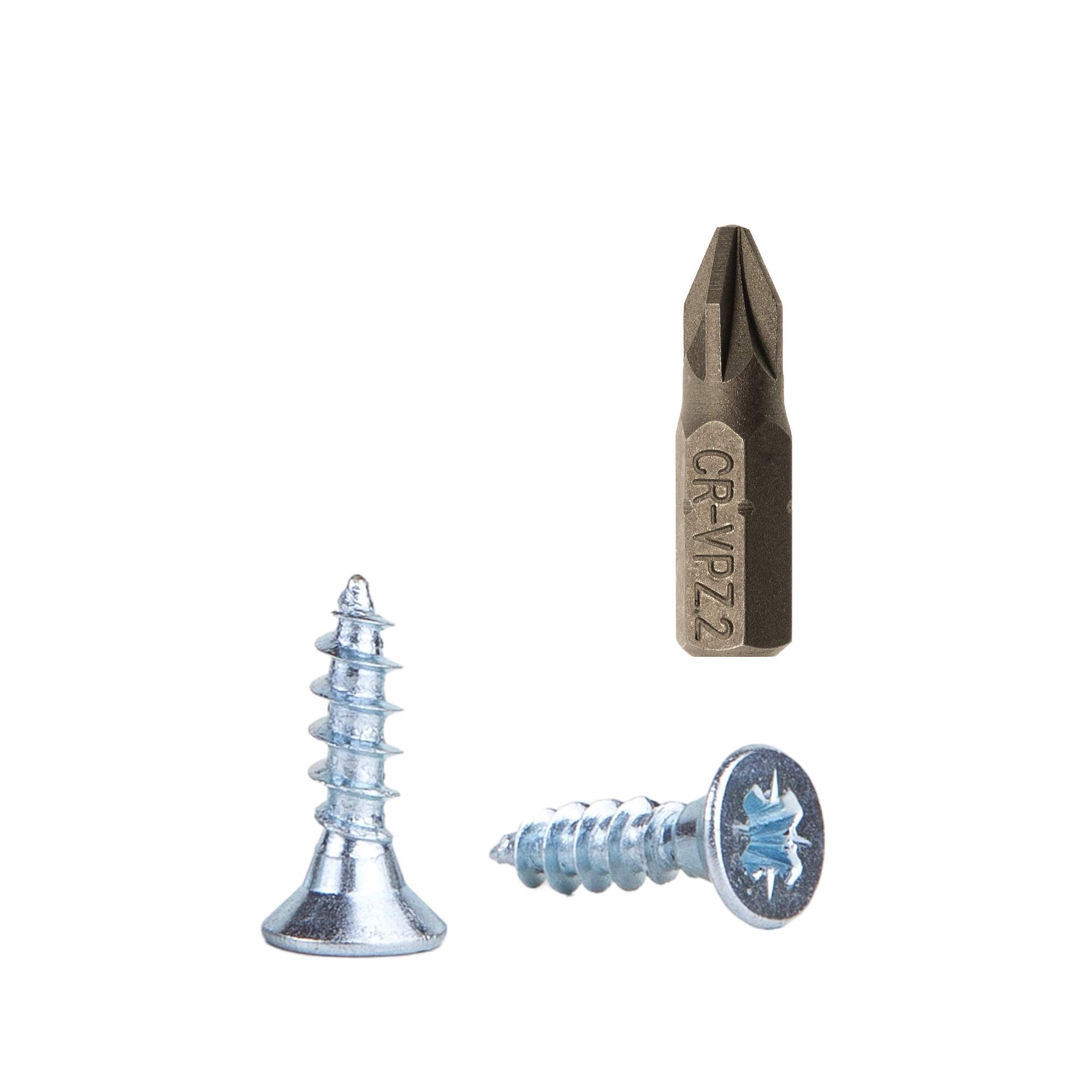 (Pack of 1500 pcs) Zinc Plated Steel Wood Screws 4.0 x 16 mm, Pozi-drive Head Screws, Fasteners, Countersunk, Chipboard Screws (1500)