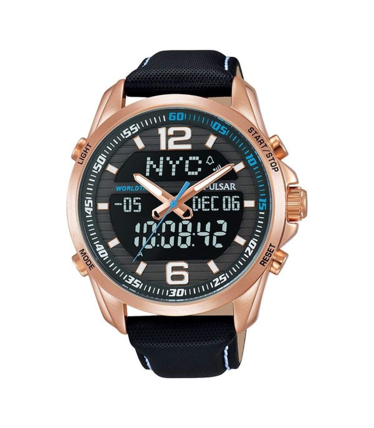 Pulsar Men's Analogue-Digital Quartz Watch with Leather Strap PZ4006X1- Buy  Online in Burkina Faso at burkinafaso.desertcart.com. ProductId : 93009208.
