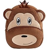 VASNOMX Cute Toddler Backpack,Kids Mini Travel Bag Plush Animal Cartoon Toddler Bag Daypack Backpack for Boys Girls 2-4 Years