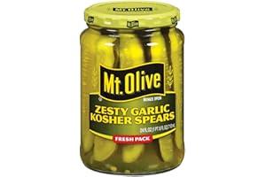 Mt. Olive Pickles - Zesty Garlic Kosher Spears Fresh Pack 24 Oz Jar