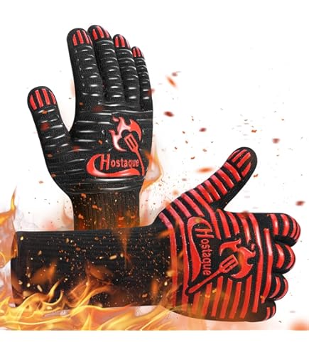 Amazon.com: Premium BBQ Gloves, 1472°F Extreme Heat Resistant Oven