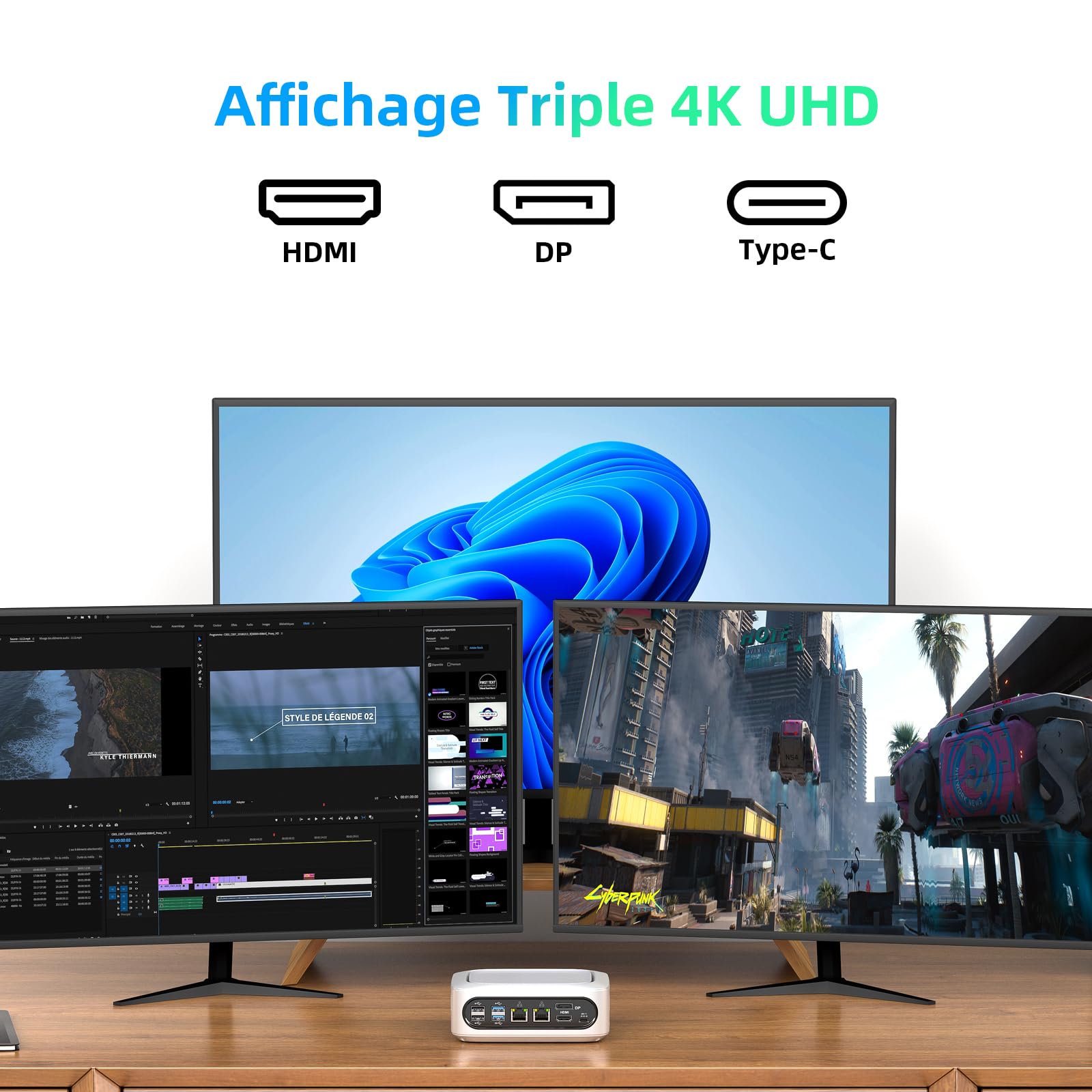 AWOW Mini PC MGI9 үч эселенген 4K дисплей орнотуусу