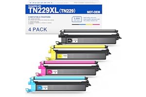 [with Chip] TN229XL Toner Cartridge Compatible Replacement for TN229XL TN229BK TN229 XL TN-229BK Work with MFC-L3780CDW MFC-L