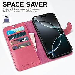 TUCCH Case for iPhone 16 Pro Max Wallet Case, PU