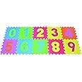 POCO DIVO Numbers Puzzles Play Mat, 10-Tile Colorful EVA Foam, Kids Safety Education Playmat, 10SQ FT Interlocking Soft Floor