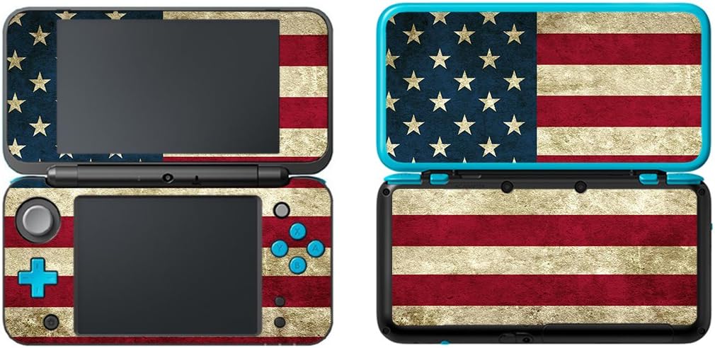 UUShop Protective Vinyl Skin Sticker Cover Wrap for New Nintendo 2DS XL/LL (American Flag New)