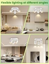 VIIIVA 3 Way Spotlight Ceiling Lights Adjustable GU10 White Round Fitting view 7