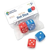 Learning Resources Soft Foam Dot Dice | Small Dice for Classroom, Early Math Skills, Foam Number Cubes, Board Game Die, Activity Cube Set of 2, Grades PreK+, Ages 3+