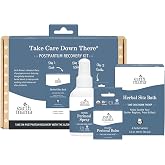 Earth Mama - Postpartum Recovery Kit - 3-Piece | Take Care Down There Trifecta with Organic Perineal Balm, Sitz Bath &amp; Herbal Peri Spray, Set