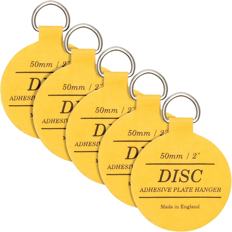 WINSOME Disc Plate Hangers 2 inch Self Adhesive 5 Pack Wall Plate Holders