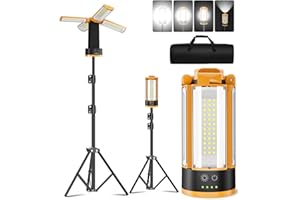 T-SUN Rechargeable Work Light with Stand, 10400mAh Camping Light with Detachable Tripod, Cordless Portable LED Work Lights 41