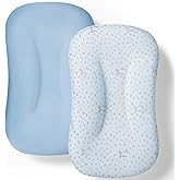 Cpzzkq Baby Lounger Cover 2 Pack - Silky Soft and Breathable Infant Lounger Cover, Newborn Lounger Slipcover for Baby Boys Girls, Fits Cpzzkq & Most Loungers, Cover Only, ZumaBlue