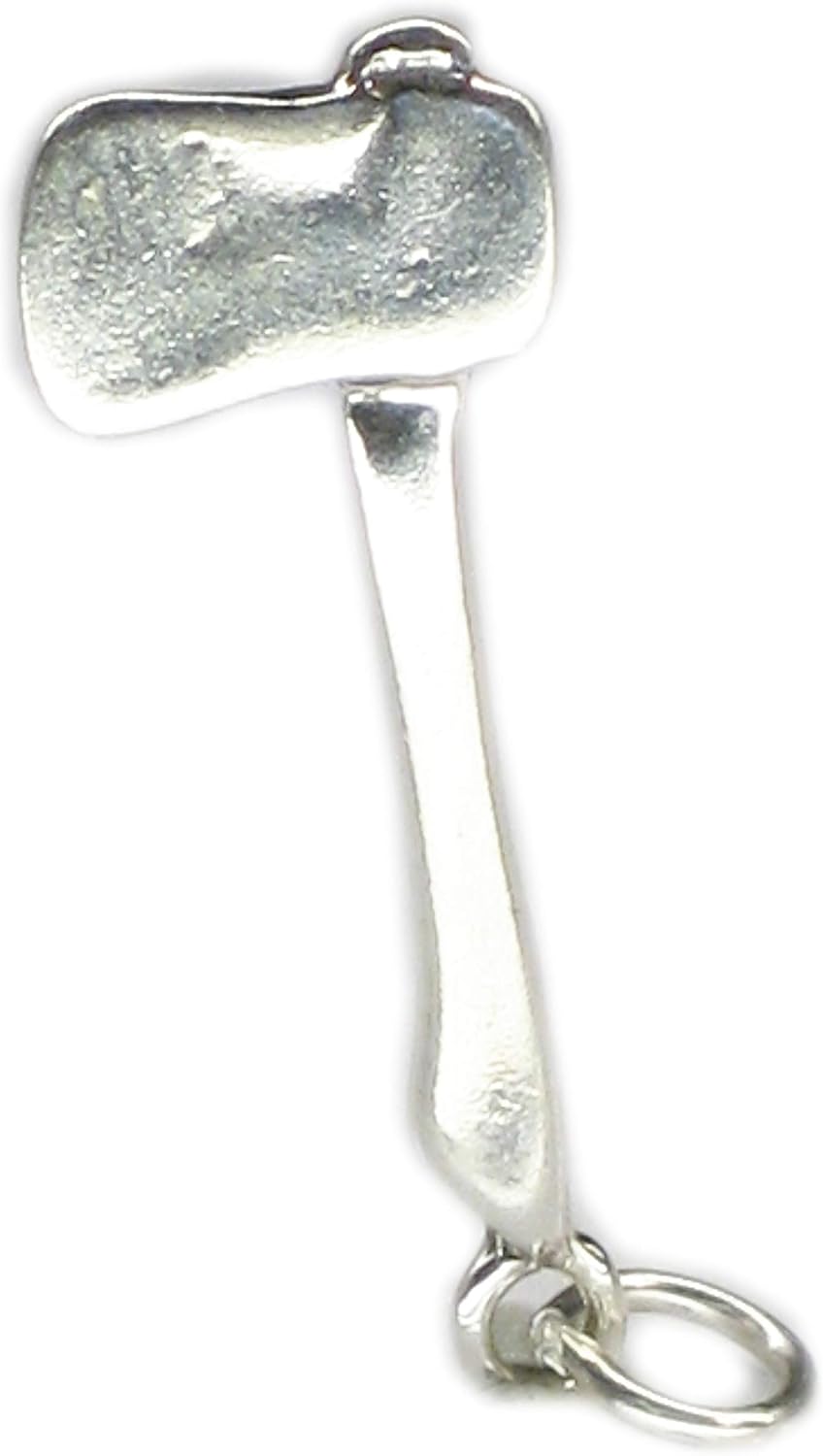 Axe Hatchet sterling silver charm .925 x 1 Axes and Hatchets charms