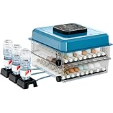 Incubators for Hatching Eggs, 136 Eggs Incubator Digital Poultry Hatcher with Auto Egg Turning, Temp &amp; Humidity Display, 5 Modes, Day Counter &amp; Egg Candler for Chicken/Duck/Goose/Quail