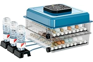 Vevitts 136 Egg Incubator Poultry Hatcher with Fully Automatic Turning and Temperature Humidity Control for Chickens Ducks Go