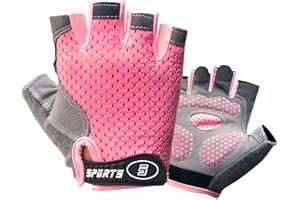 XuoAz Kids Fingerless Bike Gloves - Non Slip Boys-Girls Half Finger Gloves for Cycling Camping Bike Accessories