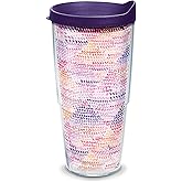 Tervis Yao Cheng - Sunset Dots Made in USA Double Walled Insulated Tumbler Travel Cup Keeps Drinks Cold & Hot, 24oz, Classic