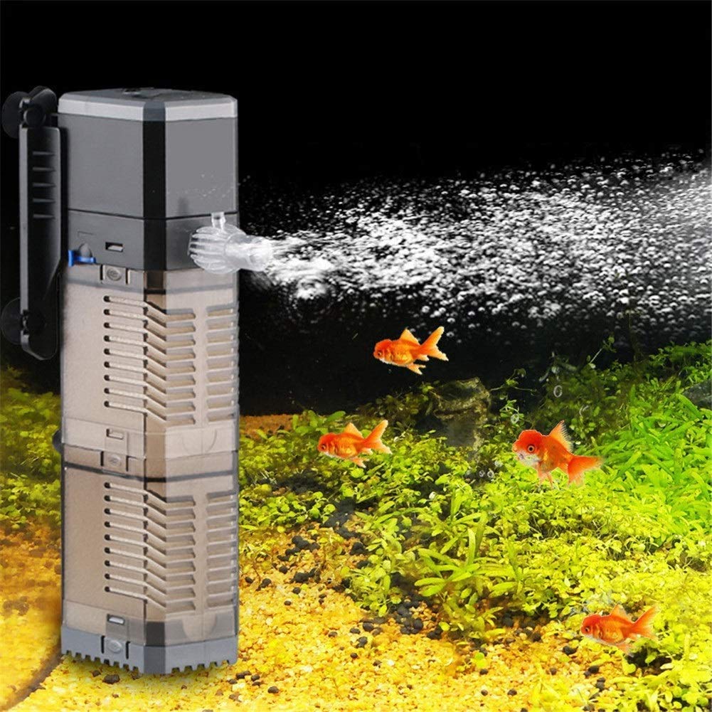 LONDAFISH Fish Tank Filter 3-in-1 Aquarium Submersible Pump Water Pump for Fish Tank 7W 8W 20W 25W (CHJ-602/8W)