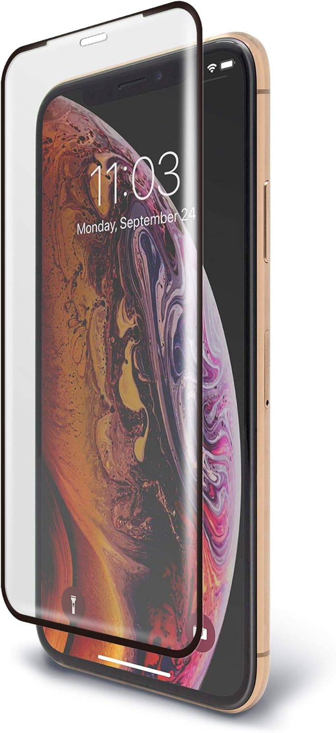 BodyGuardz - Pure 2 Edge Glass Screen Protector for iPhone 11, Ultra-Thin Edge-to-Edge Tempered Glass Screen Protection - Case Friendly