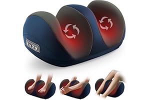 Homesy Foot Massager with Heat, Shiatsu Foot and Calf Electric Kneading Massager Machine with Roller for Relaxation, Plantar Fasciitis, Pain Relief, Gifts for Women & Men(Blue)