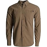 King's Camo Men's XKG Sonora Air Moisture-Wicking Quick-Drying UPF 30 Perforated Button-Down Hunting Shirt | Snap Down Collar