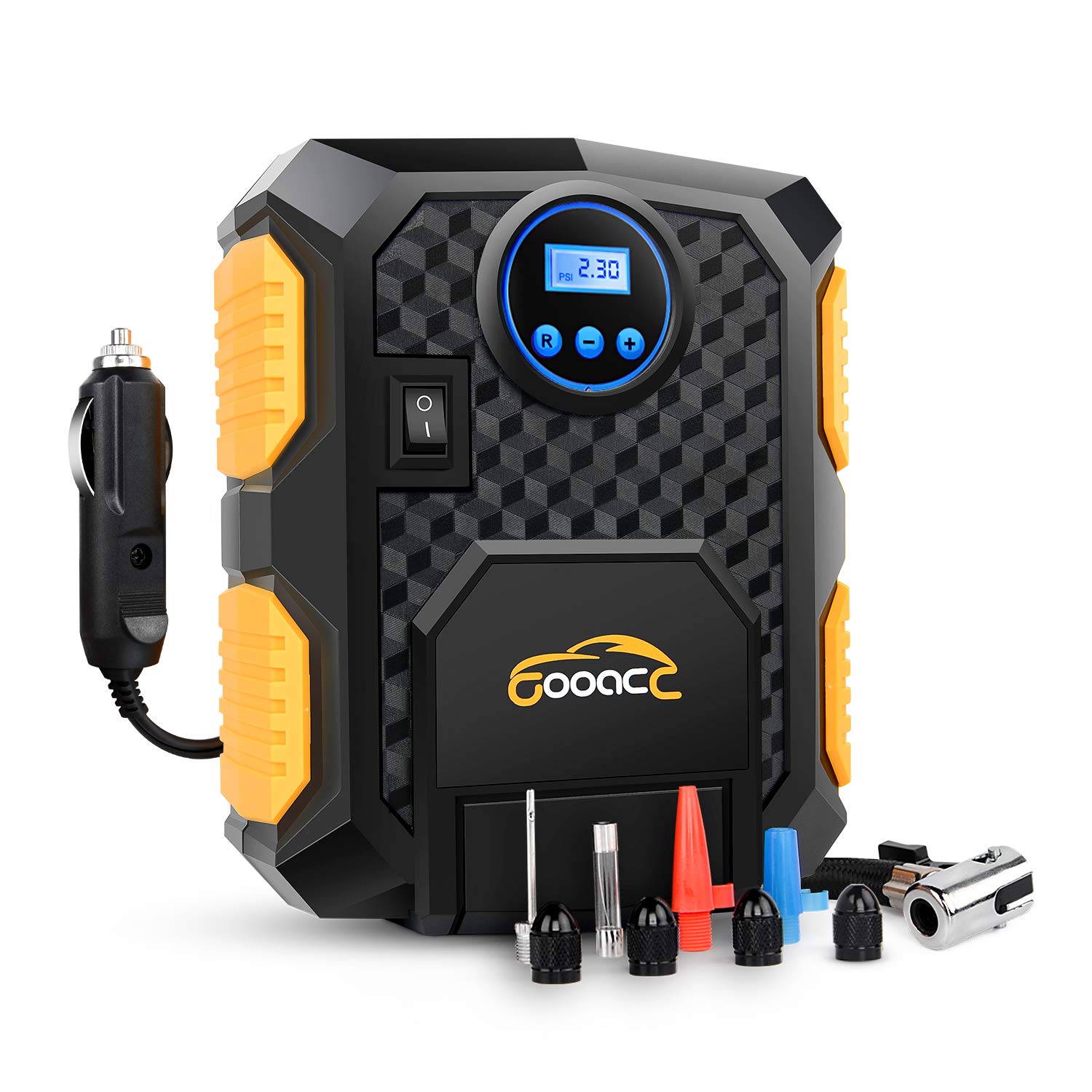 GOOACC 030102 12V DC 150Psi Portable Electric Auto Air Compressor Pump and Car Tire Inflator Pre-set Pressure Auto Shut Off