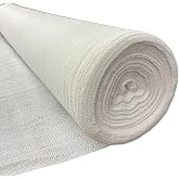 Farm Plastic Supply - White Shade Cloth - 50% - Mesh Fabric for Fence Privacy Screen, Garden Shade, Mesh Fence Screening, Shade Cloth Rolls, Wind Screen, White Shade Cloth (20' x 20')