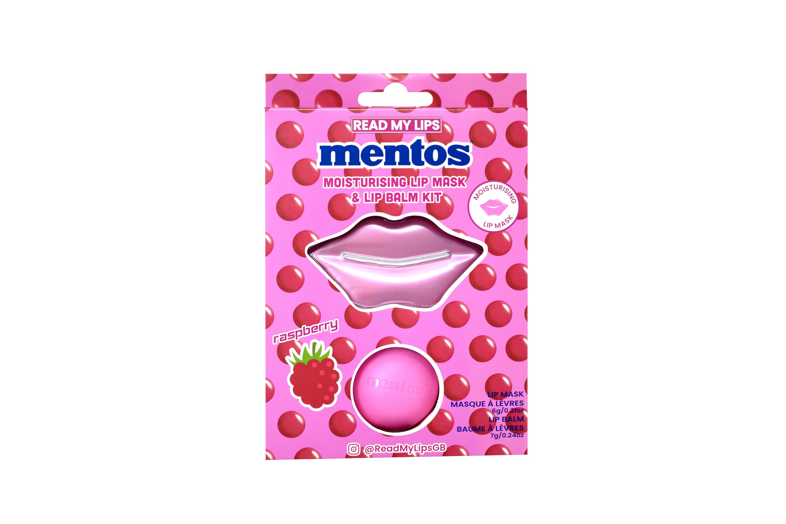 Read My Lips Mentos Raspberry Lip Mask & Lip Balm Kit