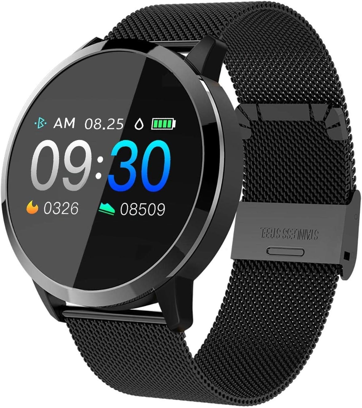 stainless steel android watch