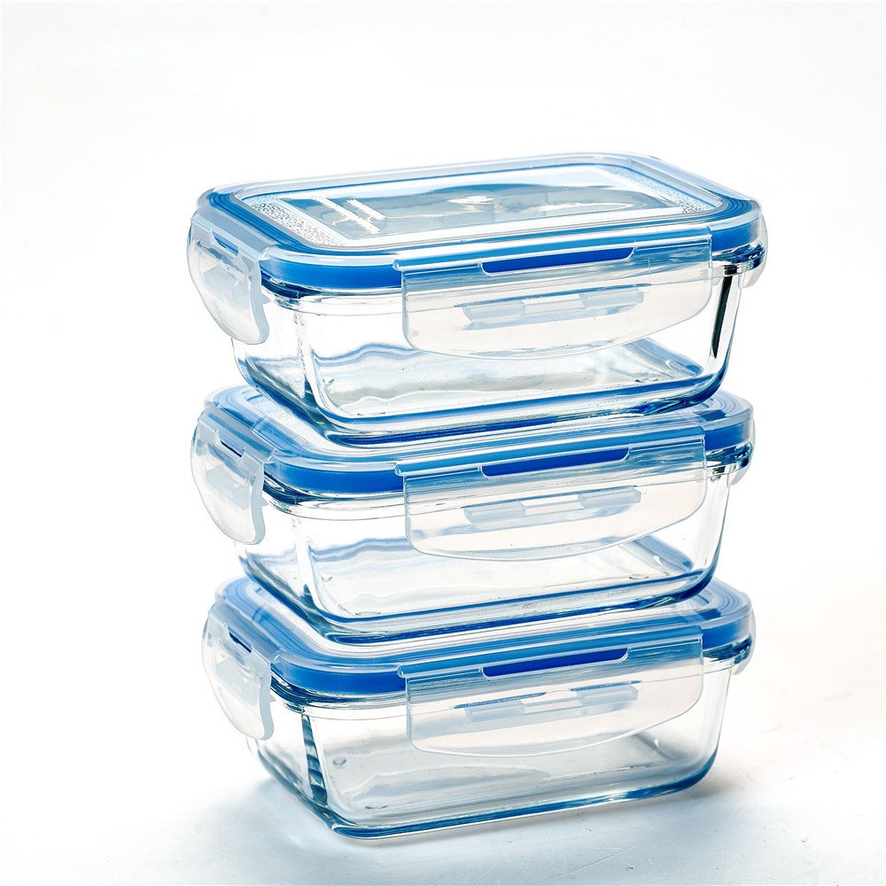 Recipientes de vidrio cristal de longitud de caja del almuerzo de ...